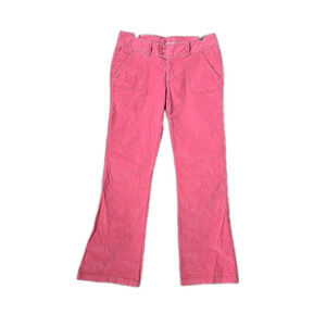Aeropostale Corduroy Pants Sz 7/8 Long Barbie Pink Flare Lo Y2K Boho Feminine